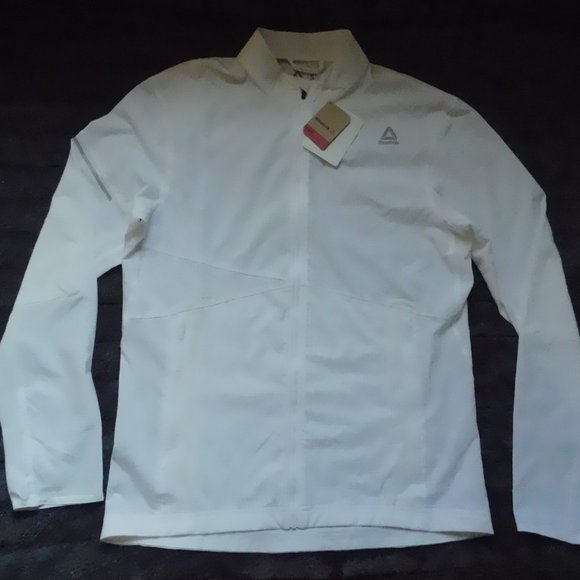 Reebok Small Hero Running Jacket. Men's. NWT. White. Lightweight - Picture 5 of 6